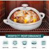 imageEfar Dutch Oven for Sourdough Bread Baking 6 Qt Round Enameled Cast Iron Dutch Oven for Homemade Artisan Bread Dome Lid ampamp Shallow Base Matte Black Interior ampamp Durable OvenSafe to 500 BlueWhite