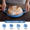 imageEfar Dutch Oven for Sourdough Bread Baking 6 Qt Round Enameled Cast Iron Dutch Oven for Homemade Artisan Bread Dome Lid ampamp Shallow Base Matte Black Interior ampamp Durable OvenSafe to 500 BlueBlue