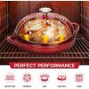 imageEfar Dutch Oven for Sourdough Bread Baking 6 Qt Round Enameled Cast Iron Dutch Oven for Homemade Artisan Bread Dome Lid ampamp Shallow Base Matte Black Interior ampamp Durable OvenSafe to 500 BlueRed