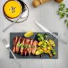 imageEfar Hammered Dinner Knives Set of 6 89 Inch Stainless Steel Serrated Steak Butter Knife for Home Kitchen Restaurant Modern Design ampamp Square Edge Mirror Finish ampamp Dishwasher SafeHammered Square Edge