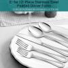 imageEfar Salad Forks Set of 12 69 Inch Pearled Edge Dessert Forks Stainless Steel Suitable for Party Home Kitchen and Restaurant Nontoxic ampamp Mirror Polished Dishwasher Safe79inches