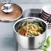 imageEfar Saucepan with Lid Max Capacity 2 Quart Stainless Steel Sauce Pot with Glass Lid for Cooking Easy Clean ampamp Rust Free Dishwasher SafeStainless Steel