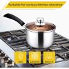 imageEfar Saucepan with Lid Max Capacity 2 Quart Stainless Steel Sauce Pot with Glass Lid for Cooking Easy Clean ampamp Rust Free Dishwasher SafeStainless Steel