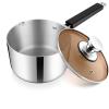 imageEfar Saucepan with Lid Max Capacity 2 Quart Stainless Steel Sauce Pot with Glass Lid for Cooking Easy Clean ampamp Rust Free Dishwasher SafeTriPly