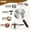 imageEfar Saucepan with Lid Max Capacity 2 Quart Stainless Steel Sauce Pot with Glass Lid for Cooking Easy Clean ampamp Rust Free Dishwasher SafeTriPly