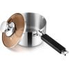 imageEfar Saucepan with Lid Max Capacity 2 Quart Stainless Steel Sauce Pot with Glass Lid for Cooking Easy Clean ampamp Rust Free Dishwasher SafeTriPly