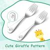 imageEfar Stainless Steel Kids Forks 6Piece Toddlers Forks Safe for PreschoolerChildren Hammered Adult look ampamp Small Size Rust Free ampamp Dishwasher SafeAnimal Forks