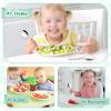 imageEfar Stainless Steel Kids Forks 6Piece Toddlers Forks Safe for PreschoolerChildren Hammered Adult look ampamp Small Size Rust Free ampamp Dishwasher SafeAnimal Spoons