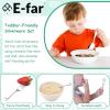 imageEfar Stainless Steel Kids Forks 6Piece Toddlers Forks Safe for PreschoolerChildren Hammered Adult look ampamp Small Size Rust Free ampamp Dishwasher SafeAnimal Spoons  Forks