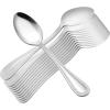 imageEfar Stainless Steel Teaspoons Set of 12 67 Inch Pearled Edge Small Dessert Tea Spoons Silverware for Home Kitchen and Restaurant Nontoxic Mirror Polished Dishwasher Safe67inches