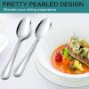 imageEfar Stainless Steel Teaspoons Set of 12 67 Inch Pearled Edge Small Dessert Tea Spoons Silverware for Home Kitchen and Restaurant Nontoxic Mirror Polished Dishwasher Safe79inches