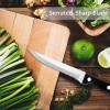 imageEfar Steak Knife Set of 8 82 Inches Stainless Steel Serrated Knife Triple Rivet Knife Set for Kitchen Restaurant Black ampamp Dishwasher Safe