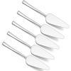 imageMatte Black Pie Server Set of 3 Efar 89 Inch Stainless Steel Cake Server Cutter for Pastry Cheese Pizza Serrated Edge with Square HandleSilver