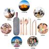 imageMatte Copper Travel Utensils with Case Efar 8Piece Reusable Travel Silverware Set Metal Portable Camping Cutlery Flatware Set Includes Knife Fork Spoon Chopsticks Straws Cleaning BrushCopper UtensilsGray Case