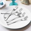 imageSalad Forks Set of 12 Efar 67 Inch Stainless Steel Dessert Forks for Home Kitchen or Restaurant Nontoxic ampamp Mirror Polished Easy to Clean ampamp Dishwasher Safe67 Inches  Lines