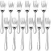 imageSalad Forks Set of 12 Efar 67 Inch Stainless Steel Dessert Forks for Home Kitchen or Restaurant Nontoxic ampamp Mirror Polished Easy to Clean ampamp Dishwasher Safe79 Inches  Lines