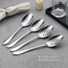 imageStainless Steel Slotted Serving Spoons Efar 4Piece Metal Tablespoons Hostess Serving Utensils Set for Catering Buffet Party Kitchen Restaurant Dishwasher SafeServing Spoon 2  Slotted Spoons 2