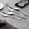 imageStainless Steel Slotted Serving Spoons Efar 4Piece Metal Tablespoons Hostess Serving Utensils Set for Catering Buffet Party Kitchen Restaurant Dishwasher SafeServing Spoons x 4