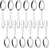 image12Piece Teaspoons Efar 67 Inches Stainless Steel Small Spoons for Home Kitchen Restaurant Mirror Polished ampamp Dishwasher SafeRaindrop Edged Handle