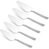 image5Piece Pie Server Efar Hammered Stainless Steel Cake Server Spatula Cutter for Pastry Cheese Pizza Serrated Edge with Round Handle Mirror Polished ampamp Dishwasher Safe9 InchHammered Square Handles