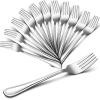 imageDinner Forks Set of 12 Efar 79 Inch Stainless Steel Forks for Home Kitchen or Restaurant Nontoxic ampamp Mirror Polished Easy to Clean ampamp Dishwasher Safe79 Inches  Lines