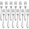 imageEfar 12Piece Salad Forks Stainless Steel 67 Inches Stainless Steel Fork Set for Home Kitchen Restaurant Mirror Finish Dishwasher SafeRaindrop Handle