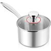 imageEfar 3Quart Saucepan TriPly Stainless Steel Sauce Pan with Glass Lid Small Cooking Induction Pot Compatible with All Cooktops Non Toxic Oven ampamp Dishwasher Safe3 Quarts