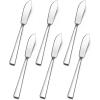 imageEfar Butter Spreader Knife Set of 6 7Inch Stainless Steel Cheese Dessert Knives for Kitchen Restaurant Party Mirror SilverMirror Silver