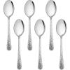 imageEfar Stainless Steel Kids Forks 6Piece Toddlers Forks Safe for PreschoolerChildren Hammered Adult look ampamp Small Size Rust Free ampamp Dishwasher SafeHammered Spoon