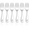 imageEfar Stainless Steel Kids Forks 6Piece Toddlers Forks Safe for PreschoolerChildren Hammered Adult look ampamp Small Size Rust Free ampamp Dishwasher SafeAnimal Forks