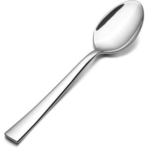 imageDinner Spoons Set of 6 Efar 79 Inch Stainless Steel Soup Spoons Tablespoons for Home Kitchen or Restaurant Nontoxic ampamp Mirror Polished Squared Edge ampamp Dishwasher Safe67 Inches