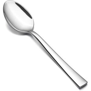 imageDinner Spoons Set of 6 Efar 79 Inch Stainless Steel Soup Spoons Tablespoons for Home Kitchen or Restaurant Nontoxic ampamp Mirror Polished Squared Edge ampamp Dishwasher Safe79 Inches