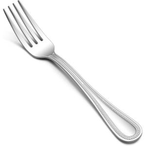 imageEfar Salad Forks Set of 12 69 Inch Pearled Edge Dessert Forks Stainless Steel Suitable for Party Home Kitchen and Restaurant Nontoxic ampamp Mirror Polished Dishwasher Safe79inches