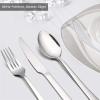 image20Piece Silverware Set Efar Stainless Steel Flatware Set Service for 4 Modern Tableware Cutlery Set includes Forks Spoons Knives Square Edge ampamp Mirror Finish Dishwasher Safe20 Pieces
