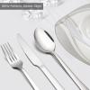 image20Piece Silverware Set Efar Stainless Steel Flatware Set Service for 4 Modern Tableware Cutlery Set includes Forks Spoons Knives Square Edge ampamp Mirror Finish Dishwasher Safe10 Pieces
