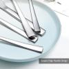 image20Piece Silverware Set Efar Stainless Steel Flatware Set Service for 4 Modern Tableware Cutlery Set includes Forks Spoons Knives Square Edge ampamp Mirror Finish Dishwasher Safe10 Pieces