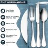 image40Piece Silverware Set for 8 Efar 1810 Stainless Steel Flatware Cutlery Metal Eating Utensil Tableware Forks and Spoon Sets for Restaurant Wedding  Simple Fancy Style ampamp Dishwasher SafeRound Edge