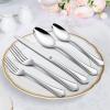 image40Piece Silverware Set for 8 Efar 1810 Stainless Steel Flatware Cutlery Metal Eating Utensil Tableware Forks and Spoon Sets for Restaurant Wedding  Simple Fancy Style ampamp Dishwasher SafeScalloped Edge