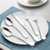 image40Piece Silverware Set for 8 Efar 1810 Stainless Steel Flatware Cutlery Metal Eating Utensil Tableware Forks and Spoon Sets for Restaurant Wedding  Simple Fancy Style ampamp Dishwasher SafeRound Edge