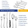 image53Piece Silverware Set with Steak Knives Serving Utensils Efar Stainless Steel Flatware Cutlery Set for 8 Modern Tableware Eating Utensils for Restaurant Kitchen Mirror Polished Dishwasher Safe53Piece