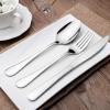 image60Piece Silverware Flatware Set Efar Stainless Steel Dinner Cutlery Utensil Set Service for 12 Suitable for HomeRestaurantHotelParty Simple Design Mirror Finished  Dishwasher SafeSimple