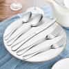 image60Piece Silverware Flatware Set Efar Stainless Steel Dinner Cutlery Utensil Set Service for 12 Suitable for HomeRestaurantHotelParty Simple Design Mirror Finished  Dishwasher SafeSimple
