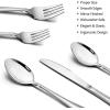 image60Piece Silverware Set Efar Stainless Steel Classic Flatware Cutlery Set Eating Utensils for Restaurant Hotel Party Service for 12 Mirror Finish Dishwasher Safe