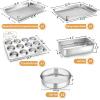 imageEfar 10Piece Baking Pans set Stainless Steel Bakeware Set for Oven Include Cake PanBaking Cookie SheetPizzaMuffinLoaf Pan NonToxic ampamp Heavy Duty Dishwasher SafeSilver