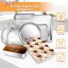 imageEfar 10Piece Baking Pans set Stainless Steel Bakeware Set for Oven Include Cake PanBaking Cookie SheetPizzaMuffinLoaf Pan NonToxic ampamp Heavy Duty Dishwasher SafeSilver