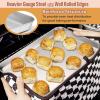 imageEfar 10Piece Baking Pans set Stainless Steel Bakeware Set for Oven Include Cake PanBaking Cookie SheetPizzaMuffinLoaf Pan NonToxic ampamp Heavy Duty Dishwasher SafeSilver