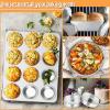 imageEfar 10Piece Baking Pans set Stainless Steel Bakeware Set for Oven Include Cake PanBaking Cookie SheetPizzaMuffinLoaf Pan NonToxic ampamp Heavy Duty Dishwasher SafeSilver