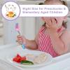 imageEfar 10Piece Rainbow Toddler Utensils Kid Stainless Steel Silverware Set Children Safe Forks and Spoons Set for Self Feeding Healthy ampamp NonToxic Mirror Polished ampamp Easy to CleanRainbow