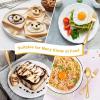 imageEfar 10Piece Rainbow Toddler Utensils Kid Stainless Steel Silverware Set Children Safe Forks and Spoons Set for Self Feeding Healthy ampamp NonToxic Mirror Polished ampamp Easy to CleanGold