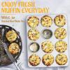 imageEfar 12Cup Muffin Pan Set of 3 Stainless Steel Cupcake Pan Tins NonToxic Metal Cupcake Tray for Baking Small Muffin Cakes Heavy Duty ampamp Regular Size Rust Free ampamp Dishwasher SafeSilver
